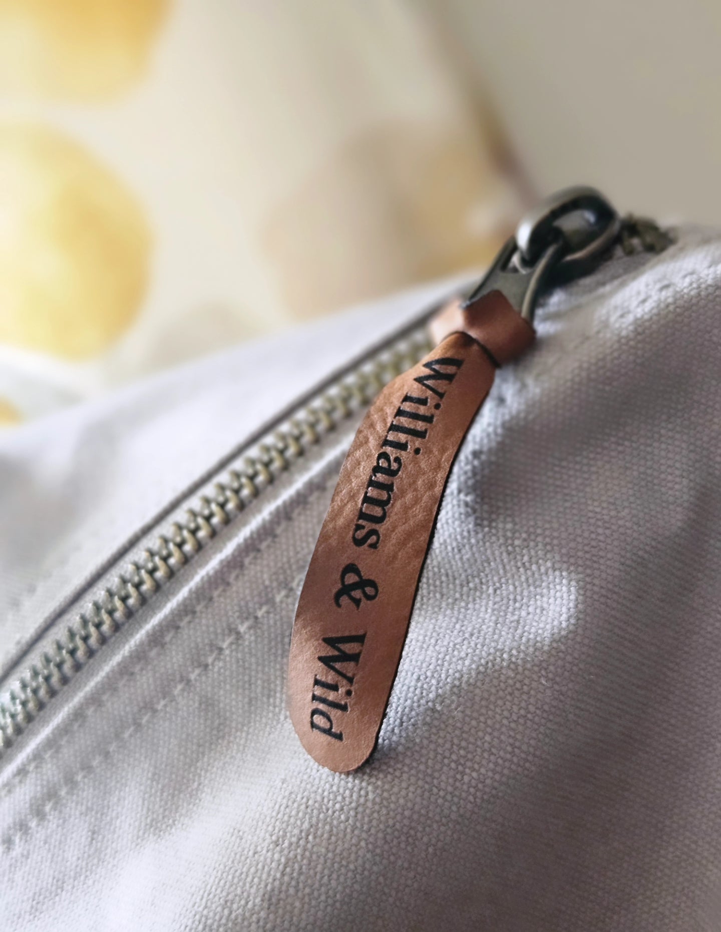 Organic Embroidered Bee Barrel Bag