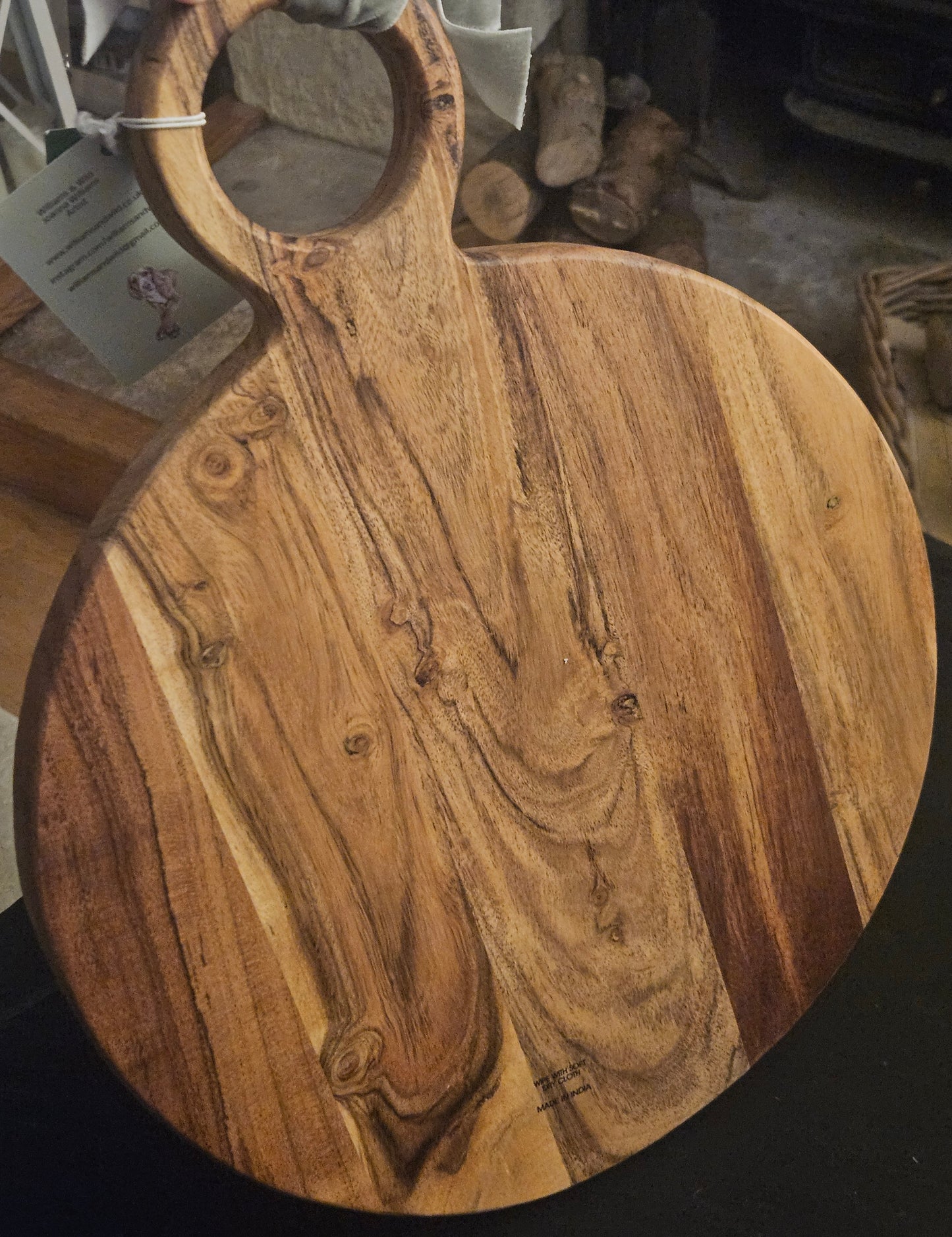 Hand Painted Circular Flying Pheasant Serving Board