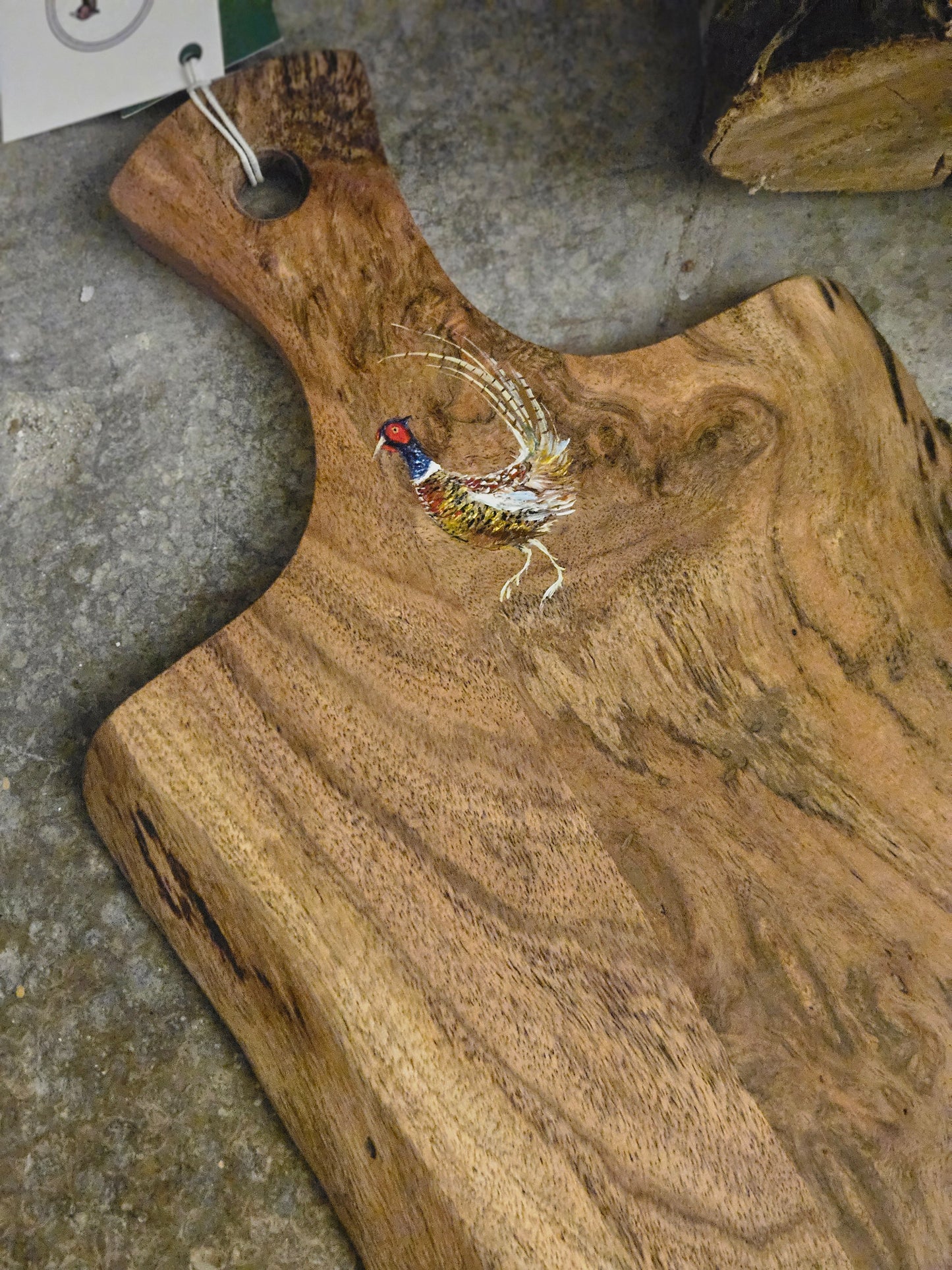 Hand Painted Pheasant Small Board