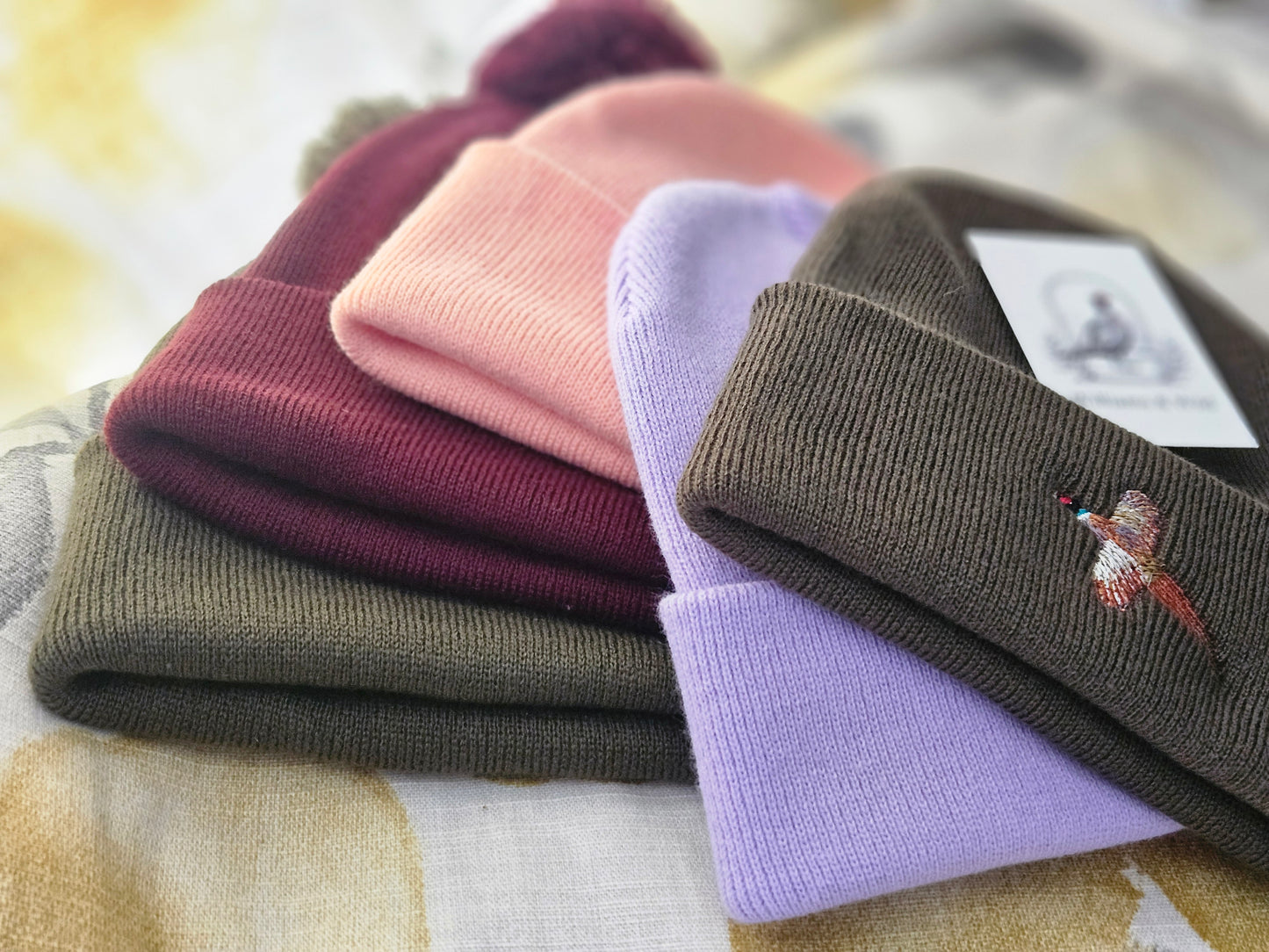 Embroidered Countryside Beanie