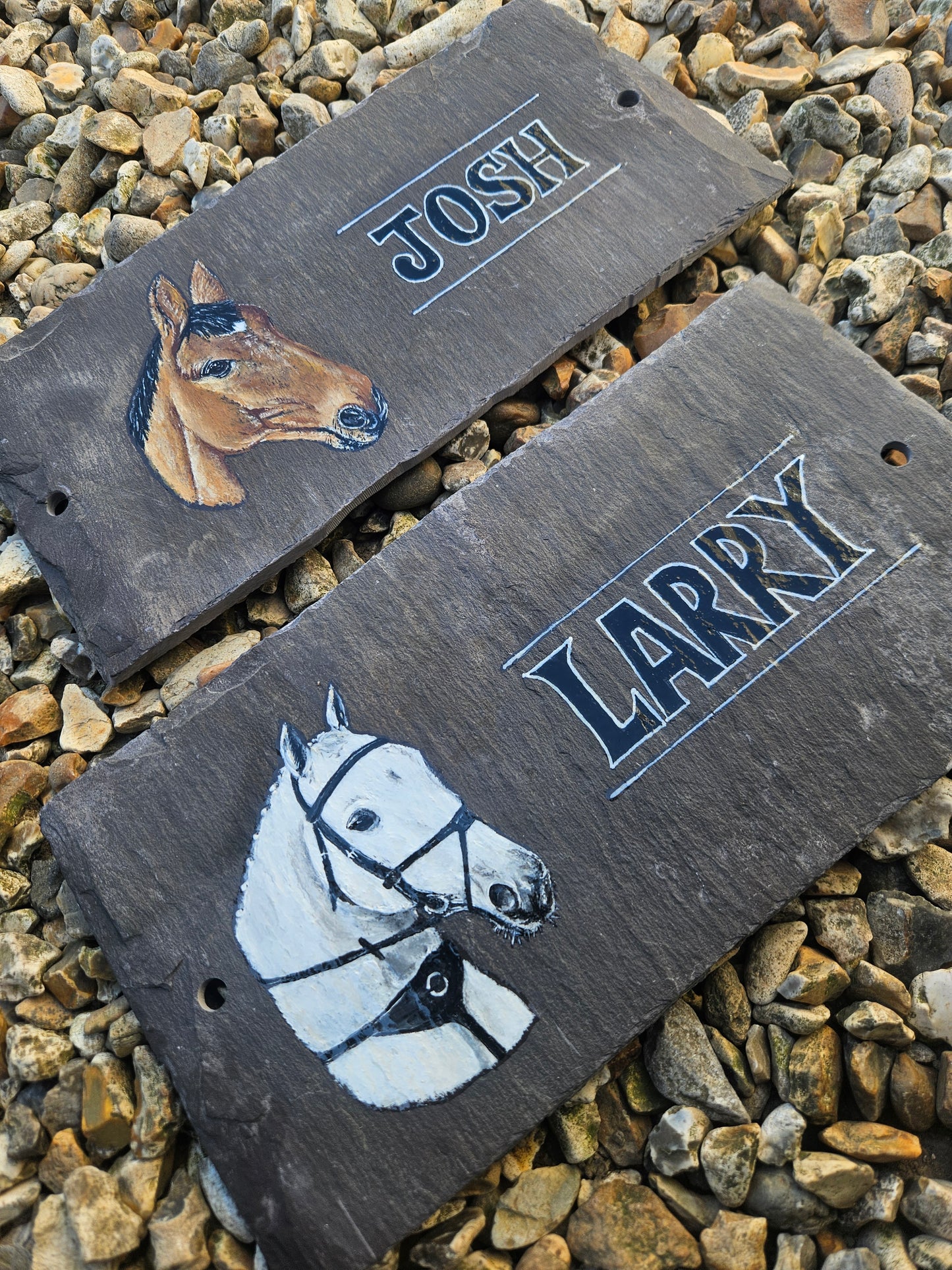 Hand Painted Horse Slate Plaque