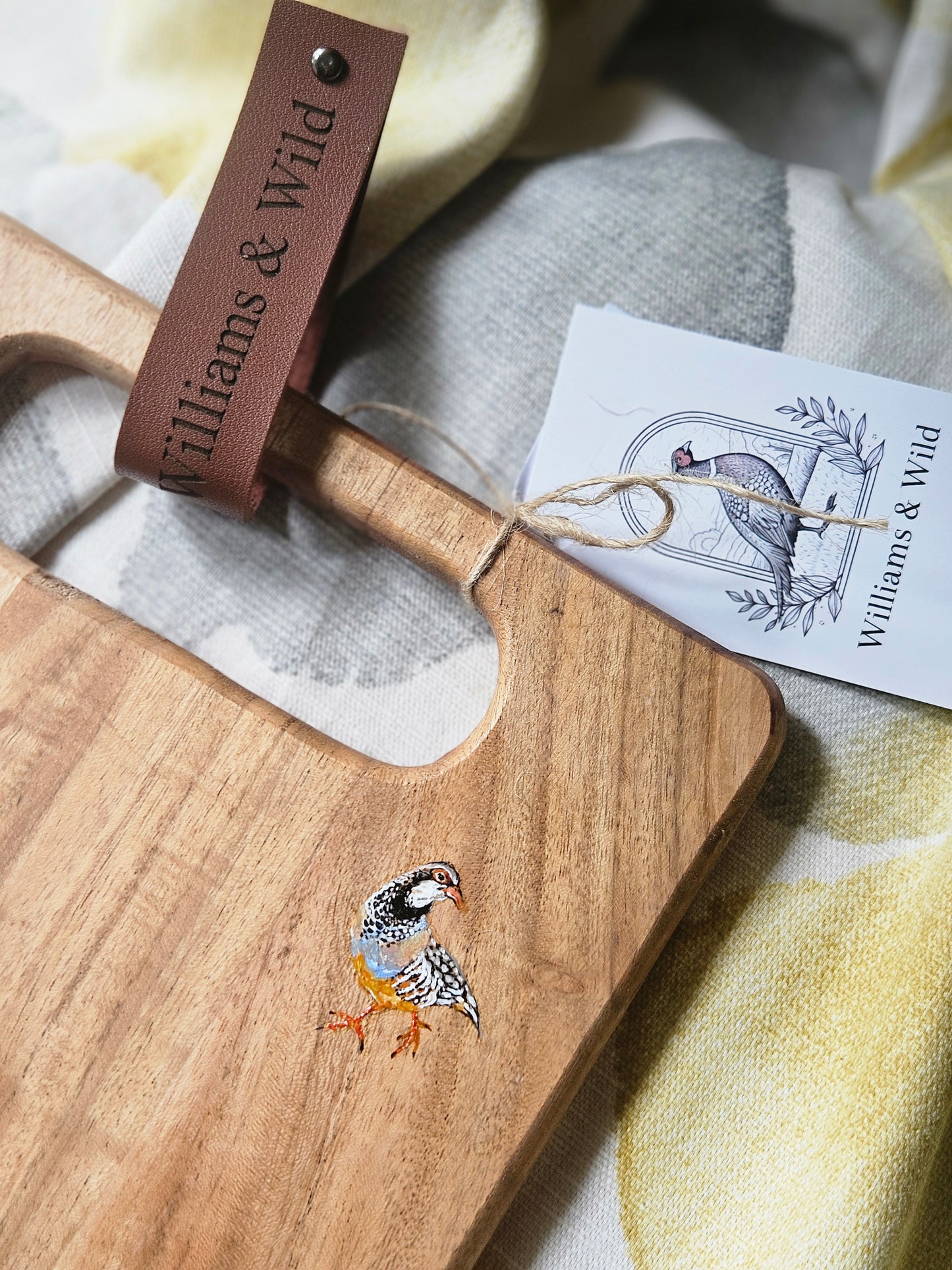 Hand Painted Partridge Resin Serving Board