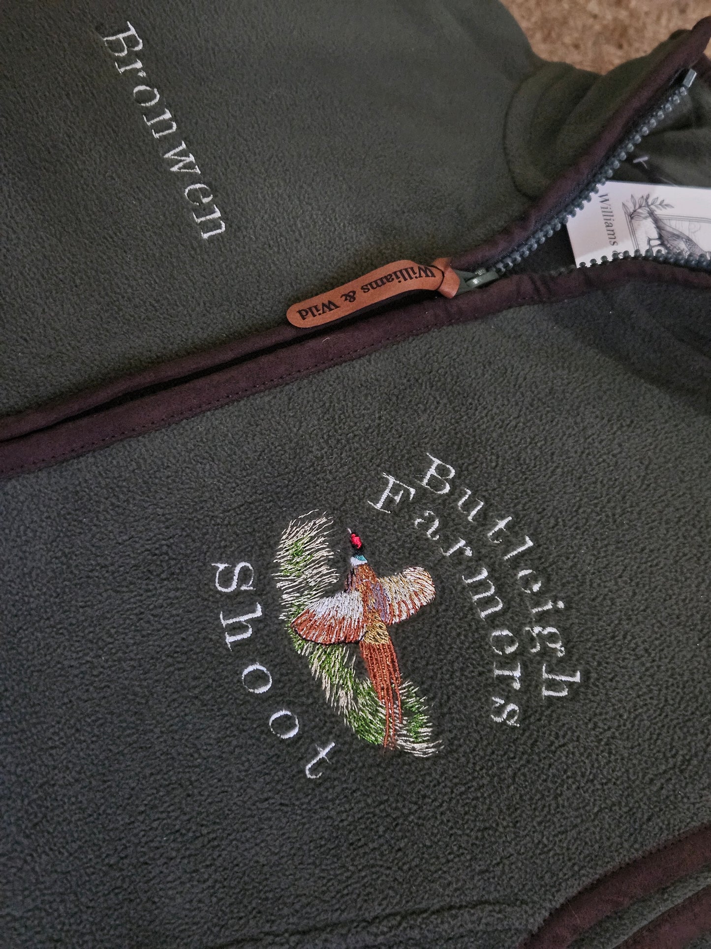Embroidered Pheasant Gilet COLOUR FLYINGPHEASANT (women's)