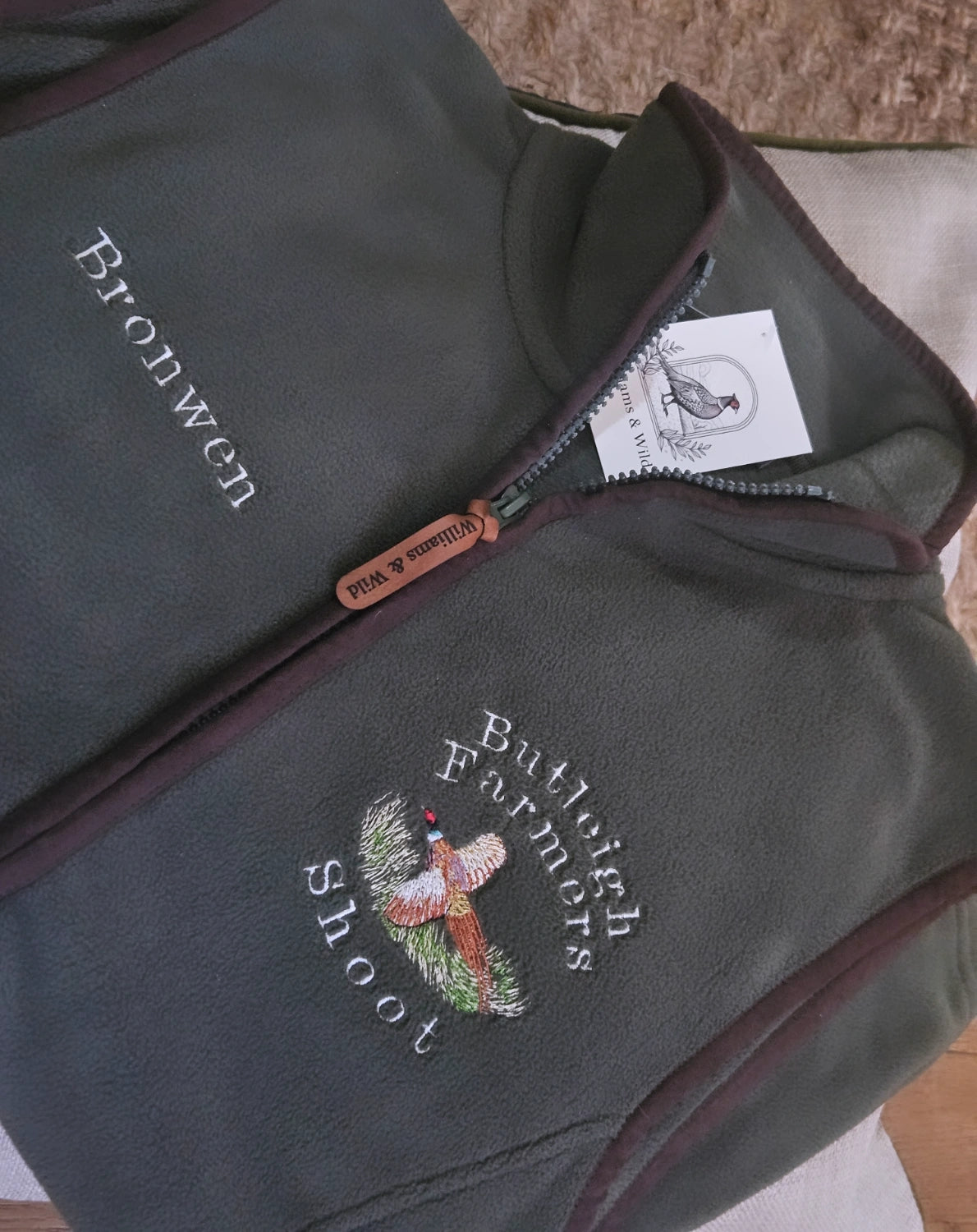 Embroidered Pheasant Gilet COLOUR FLYING PHEASANT-  (Men's)