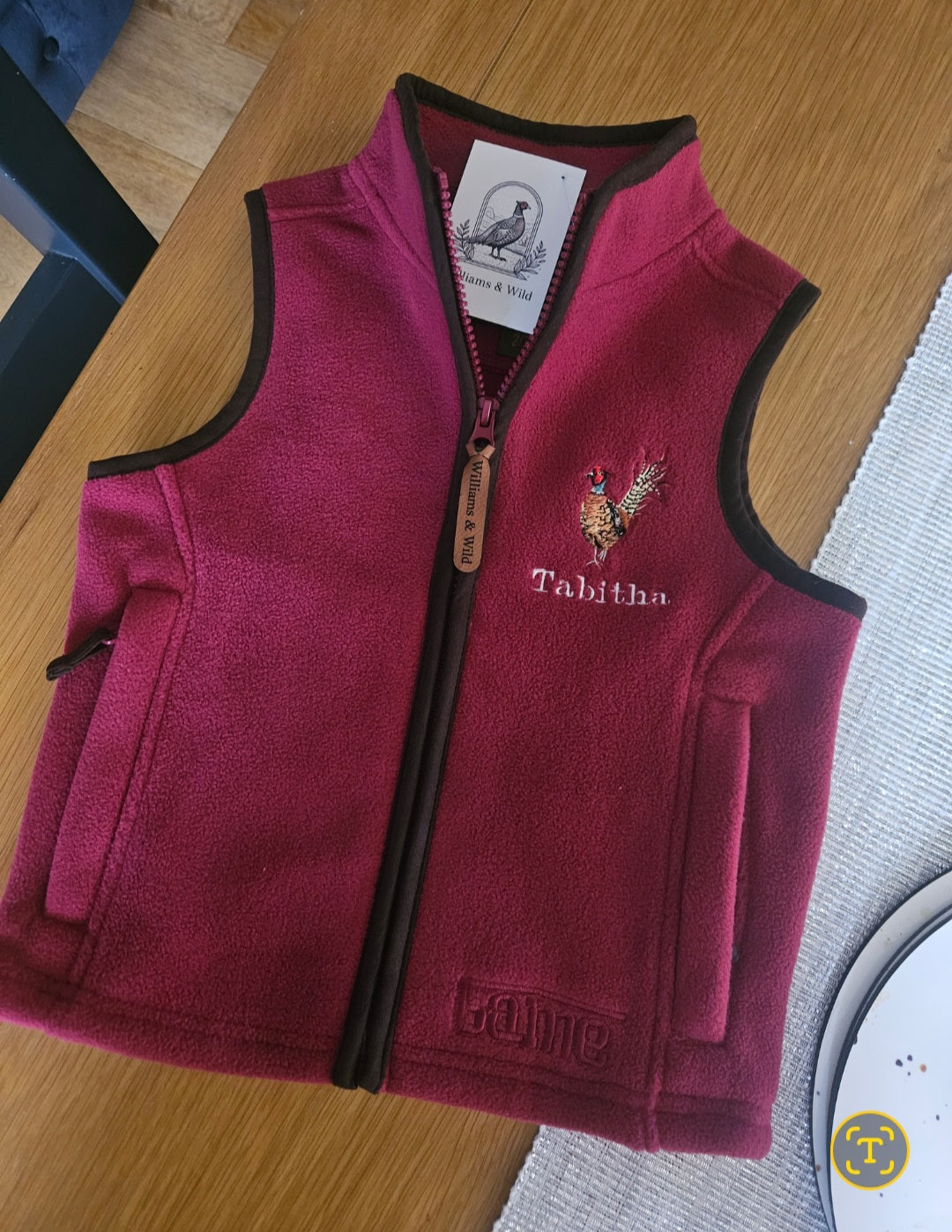 Children's Embroidered Pheasant Gilets